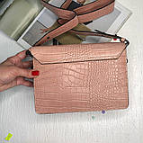 Сумка жіноча Laura Biaggi (2960) шкіряна рожева, фото 5