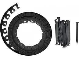 Смуга бар'єрна зі шпильками HDPE FLO для рослин чорна, b=40 мм, l=10 м, 20 шпильок l=180 мм, FLO, фото 1