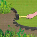 Смуга бар'єрна зі шпильками HDPE FLO для рослин чорна, b=40 мм, l=10 м, 20 шпильок l=180 мм, FLO, фото 2