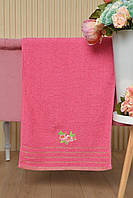 Рушник для обличчя махровий рожевого кольору 164155L