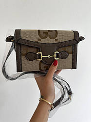 Жіноча сумка Гуччі коричнева Gucci Brown Premium