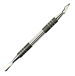 Манікюрний набір Olton з двох інструментів у шкіряному чохлі (Нашкірниці, Лопатка пушер + сокирка), фото 6