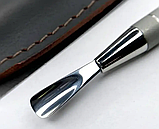 Манікюрний набір Olton з двох інструментів у шкіряному чохлі (Нашкірниці, Лопатка пушер + сокирка), фото 9