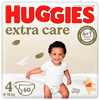 Подгузники Huggies Extra Care 4 8-16кг 60шт