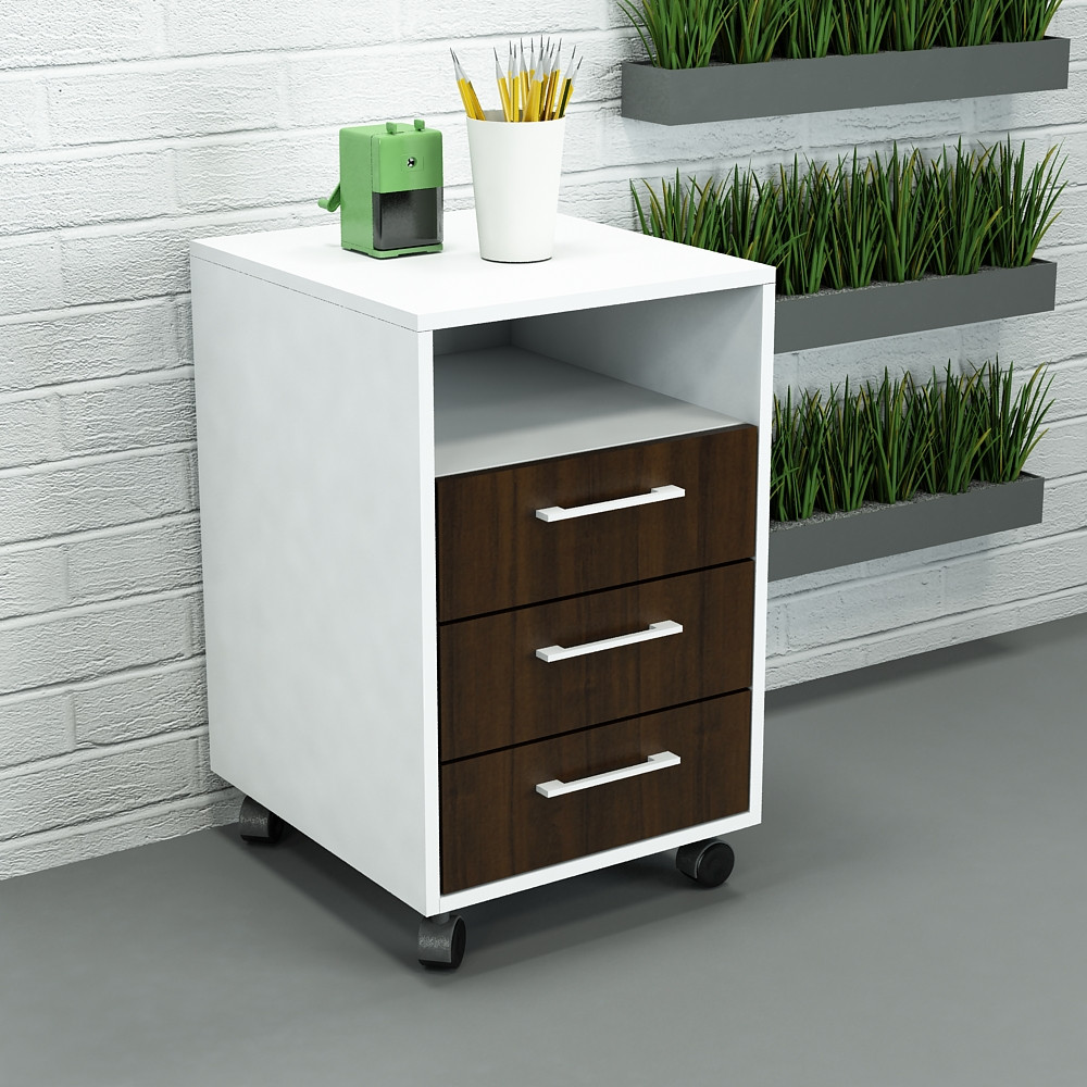 Офісна тумба ТМ-Д2 (450x450x650) Белый/Дуб Венге Гамма стиль, фото 1