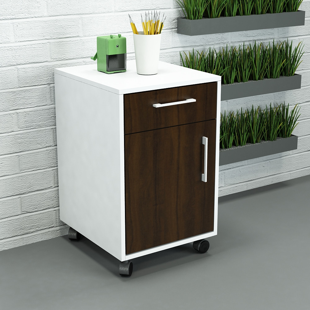 Офісна тумба ТМ-Д3 (450x450x650) Белый/Дуб Венге Гамма стиль, фото 1