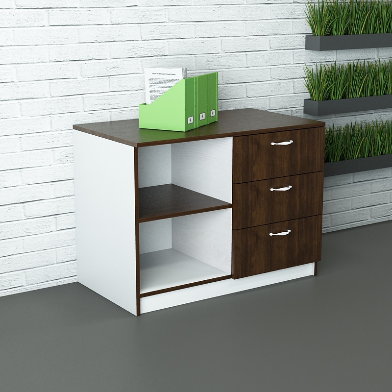 Офісна тумба ТС-Д1 (800x450x580) Белый/Дуб Венге Гамма стиль, фото 1