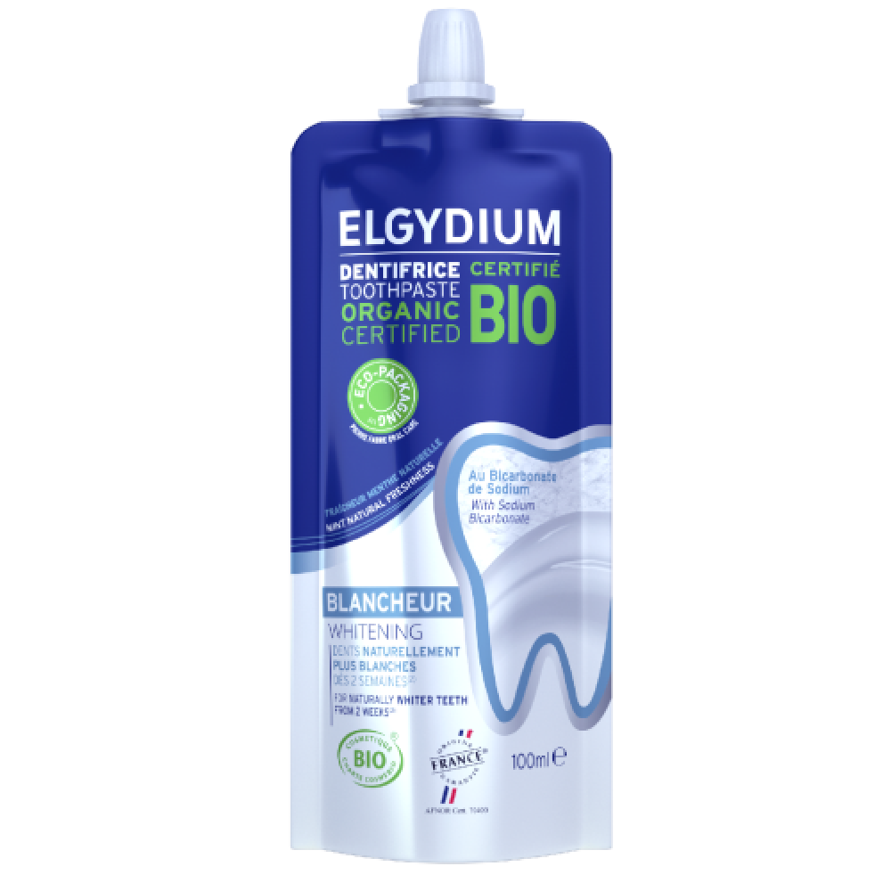 Зубна паста ELGYDIUM BIO Whitening відбілююча з бікарбонатом натрію ,100 мл