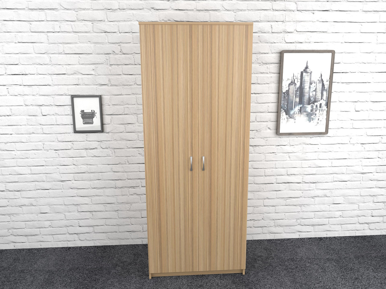 Офісна шафа для одягу ШО-6 (600x550x1800) Дуб Сонома Гамма стиль, фото 1