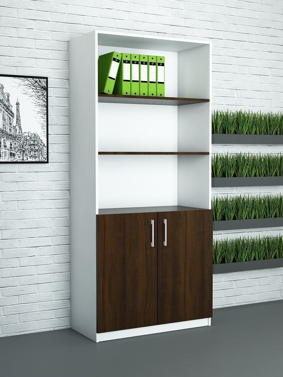 Офісна шафа ШД-Ш1 (600x400x1900) Белый/Дуб Венге Гамма стиль, фото 1