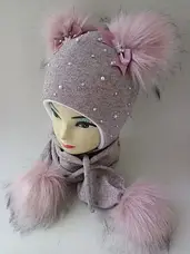 Дитячі зимові шапки для дівчаток