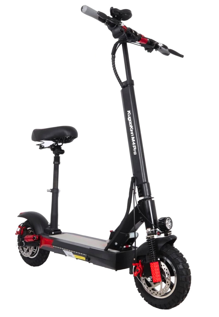 Електросамокат KUGOO Kirin M4 Pro 1000W 18Ah з сидінням і посиленим акумулятором та підсвіткою