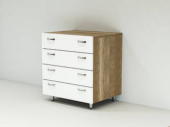 Комод з фасадами МДФ КМ-1А (500x600x850) Белый/Дуб Сонома Гамма стиль