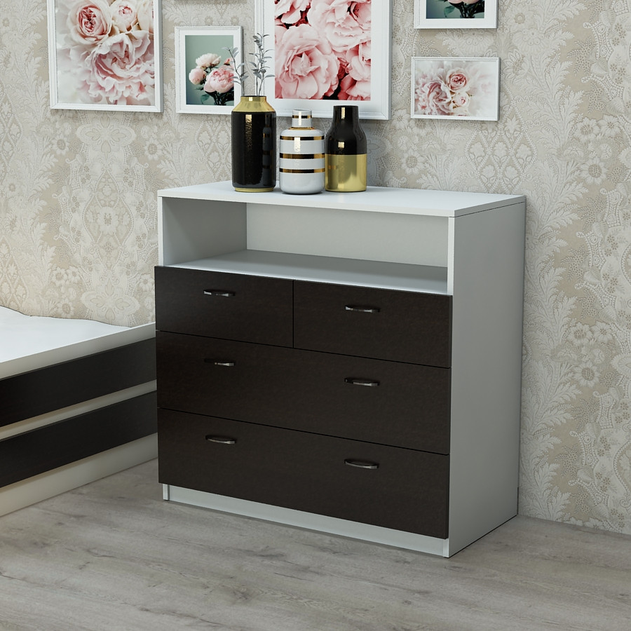 Комод К-2 (600x480x850) Белый/Дуб Венге Гамма стиль, фото 1