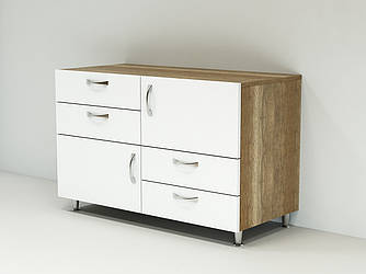 Комод з фасадами МДФ КМ-4В (500x1000x850) Белый/Дуб Сонома Гамма стиль