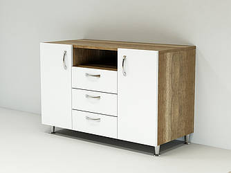 Комод з фасадами МДФ КМ-5 (550x1000x850) Белый/Дуб Сонома Гамма стиль