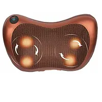 Беспроводная роликовая массажная подушка с инфракрасным прогревом Massage Pillow 8028