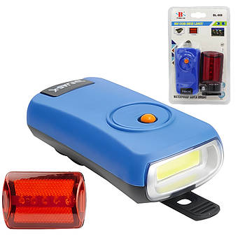 Ліхтарик на велосипед зі стоп-сигналом COB, X-Balog BL-908 / Фара на велосипед 2в1 / Велофара з мигалкою