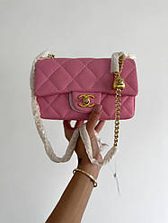 Жіноча сумка Шанель рожева Chanel Pink Mini Premium