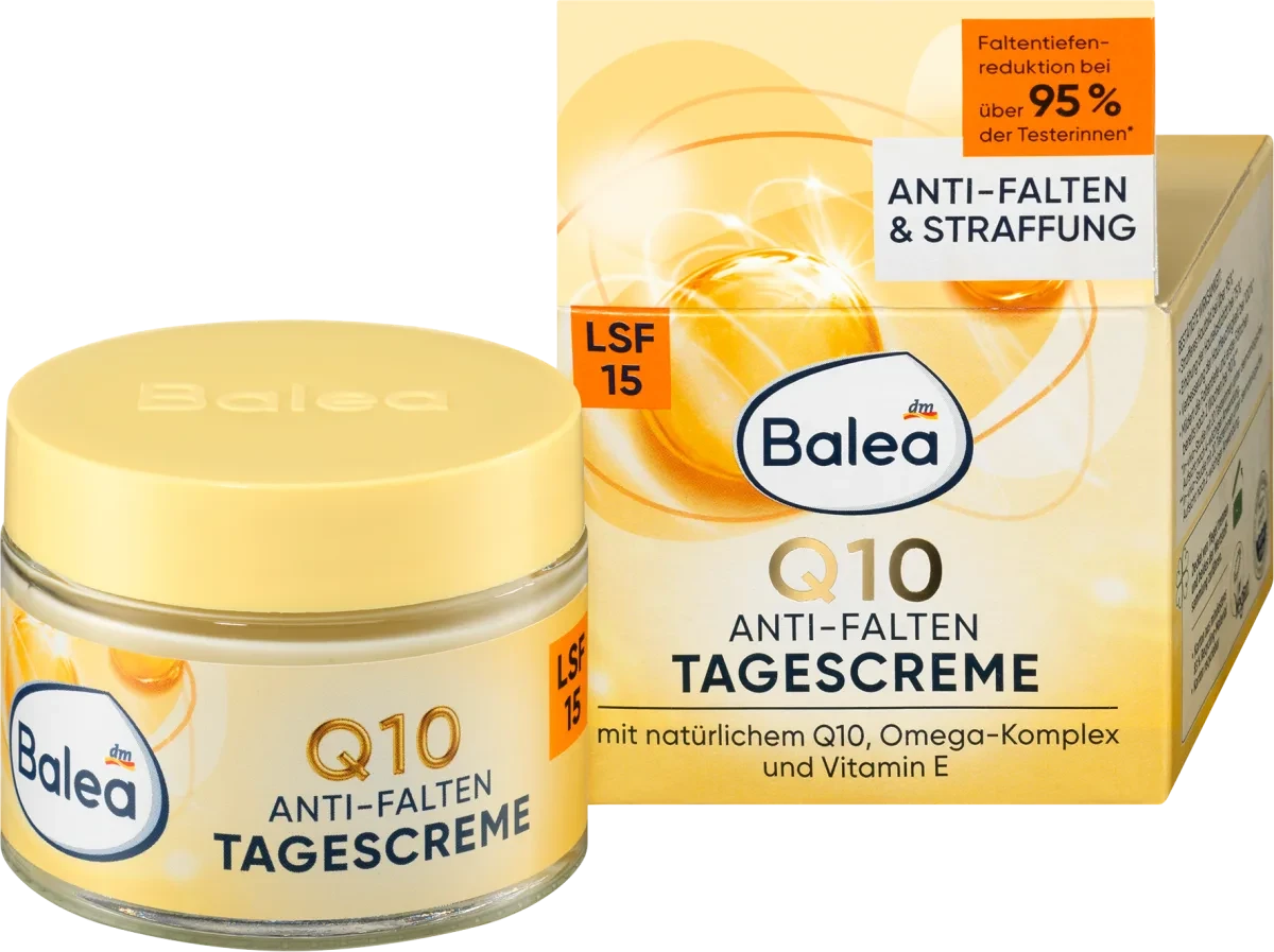 Денний крем проти зморшок Balea Q10 Anti-Falten LSF 15, 50 мл