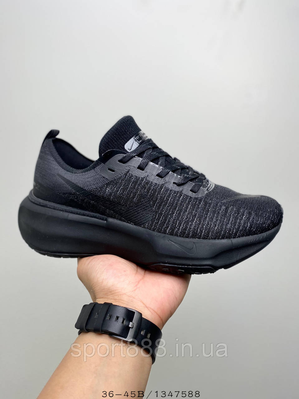 Eur36-45 Кросівки бігові чорні Nike Zoom X Invisible Run FX3 Black/Silver