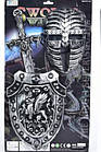 Набір Лицаря, воїна на планшеті: Маска+щит+Меч 49 см срібний
