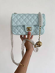 Жіноча сумка Шанель синя Chanel Blue