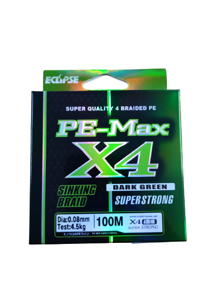 Шнур Eclipse X4 PE-Max Dark Green 100m 0.12 мм
