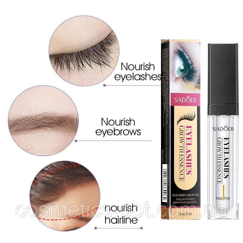 Сироватка для росту вій та брів SADOER Eyelash Nourishing Liquid, 7 мл, фото 1