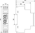 Циклічне реле часу 220 V, 50/60Hz FRT14 51, фото 3