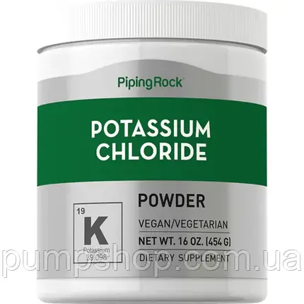 Хлорид калію у порошку Piping Rock Potassium Chloride Powder 454 г (547 порц.), фото 2