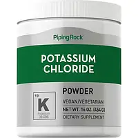 Хлорид калия в порошке Piping Rock Potassium Chloride Powder 454 г (547 порц.)