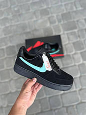 Чоловічі кросівки Nike Air Force 1 Low Tiffany & Co. Black Blue DZ1382-001, фото 3