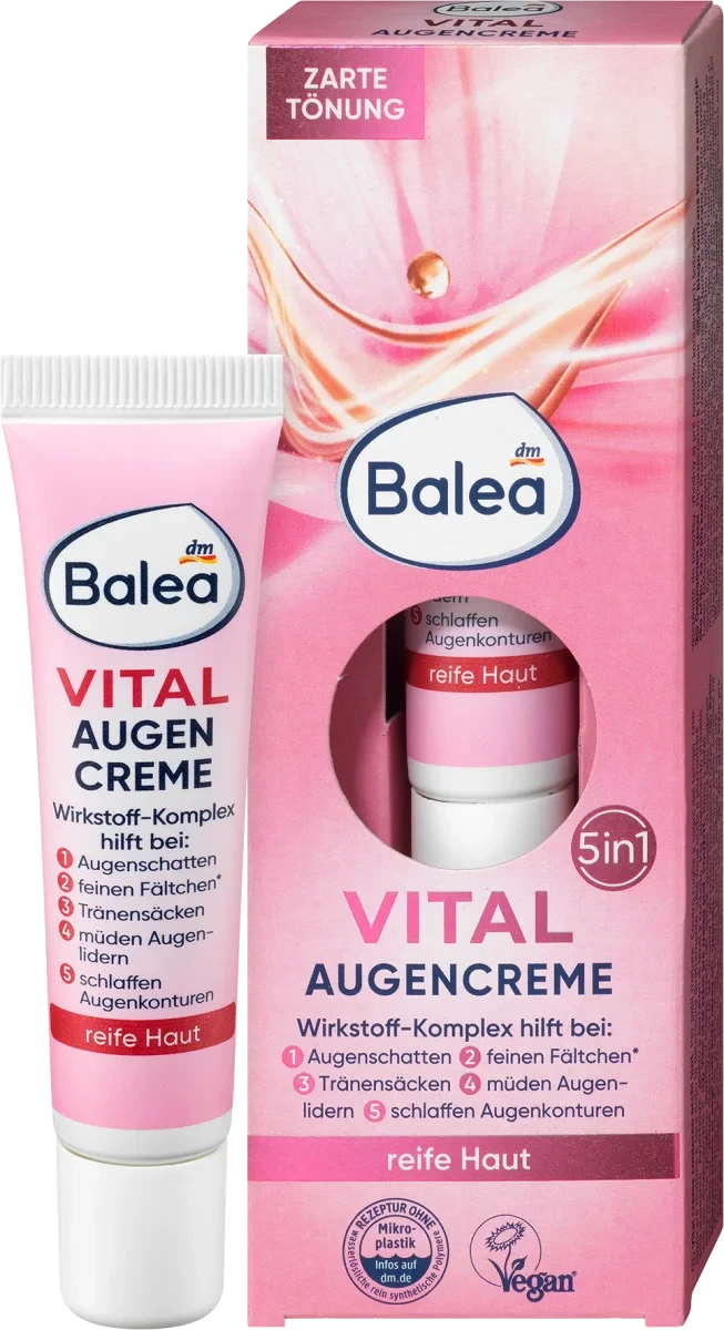 Крем для шкіри навколо очей Balea VITAL 5in1, 15мл.