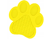 Килимок для вилизування Лапка жовта для собак та котів, фото 3