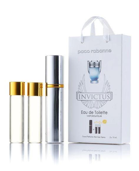 Парфум чоловічий  Paco Rabanne Invictus з феромонами 3х15 мл, фото 1