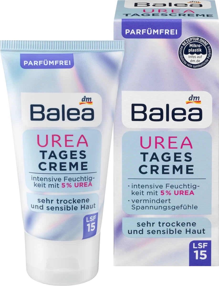 Денний крем з косметичною сечовиною 5% Balea Urea LSF 15, 50 мл