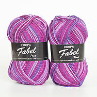 Пряжа Drops Fabel Print (колір 330 berry dreams)