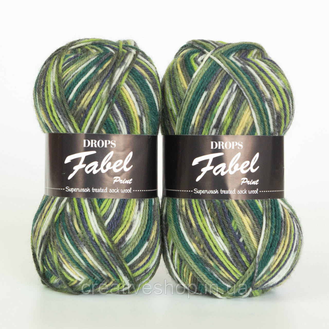 Пряжа Drops Fabel Print (колір 542 green), фото 1