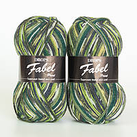 Пряжа Drops Fabel Print (колір 542 green)