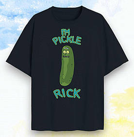 Футболка "Rick and Morty" PREMIUM I`m pickle Rick - Черный - XS