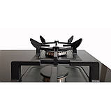 Комбінована варильна поверхня індукція та газ конфорки. Склокераміка у сталевій рамці Luxor GI 67 SS, фото 3