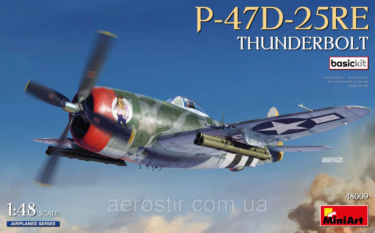 P-47D-25RE THUNDERBOLT. 1/48 MiniART 48009, фото 1
