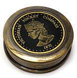 Компас морський із бронзи Victorian pocket compas, фото 2