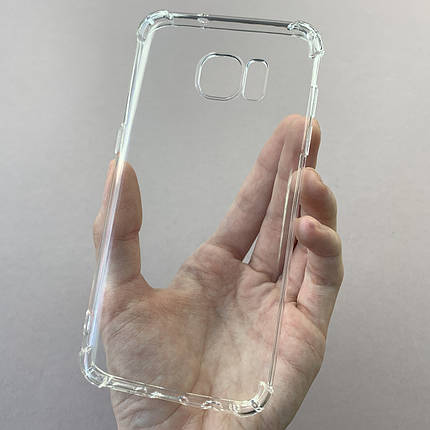Чохол для Samsung Galaxy S7 Edge чохол з бронь кутами із захистом камери на самсунг с7 едж прозорий ttp, фото 1