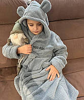 Комфортный махкровый детский халат. Детский халат Махра