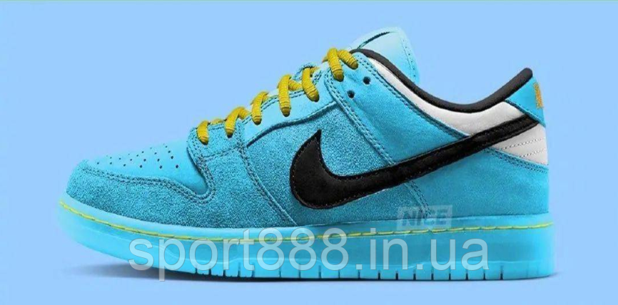 Eur36-47.5 Powerpuff Girls x Nike SB Dunk Low Sneakers чоловічі жіночі кросівкі блакитні, фото 1