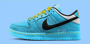 Eur36-47.5 Powerpuff Girls x Nike SB Dunk Low Sneakers чоловічі жіночі кросівкі блакитні