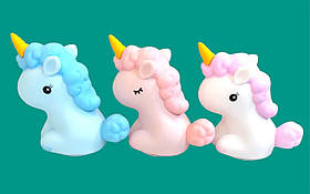 Нічник — світильник у формі Єдинорога рожевий, Нічник силіконовий RGB Єдиноріг Led на акумуляторі, фото 4