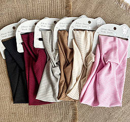 Пов'язки Чалма жіночі 11 см рубчик широкий 6 шт/уп.